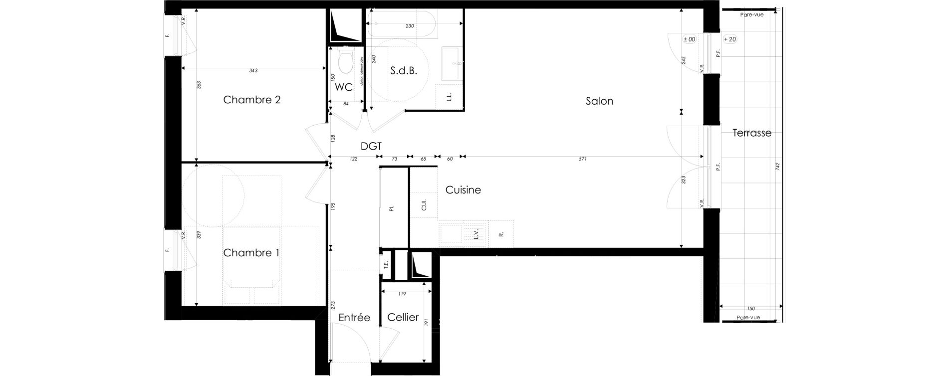 Appartement T3 de 78,88 m2 &agrave; Dunkerque Citadelle - victoire - grand large