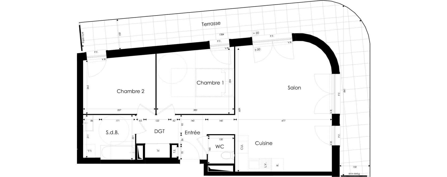 Appartement T3 de 67,52 m2 &agrave; Dunkerque Citadelle - victoire - grand large