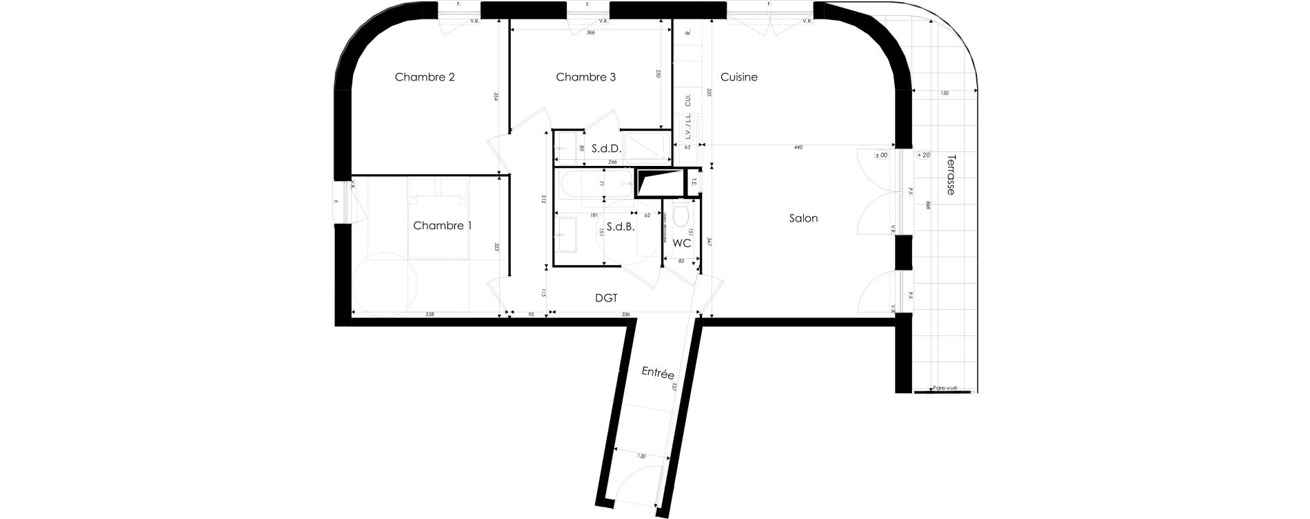 Appartement T4 de 86,29 m2 &agrave; Dunkerque Citadelle - victoire - grand large