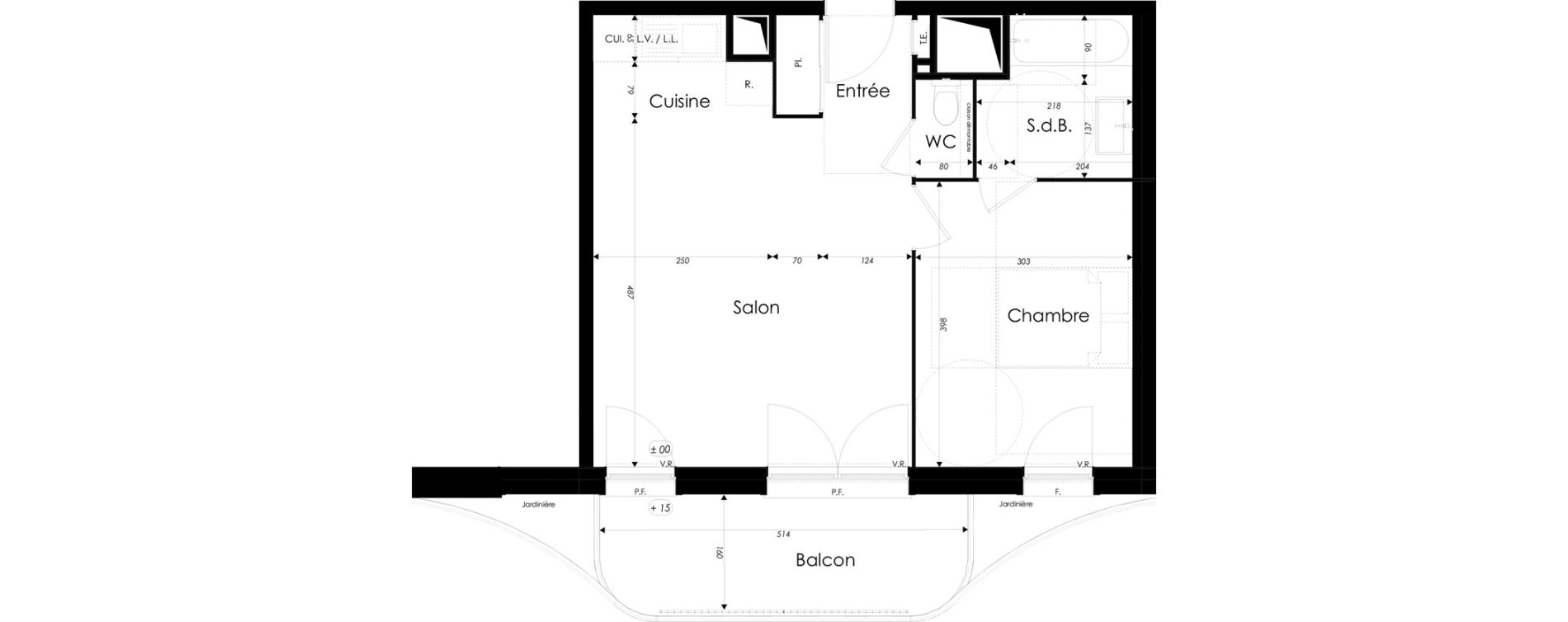 Appartement T2 de 45,18 m2 &agrave; Dunkerque Citadelle - victoire - grand large