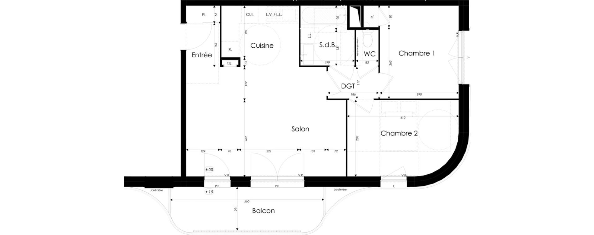 Appartement T3 de 60,90 m2 &agrave; Dunkerque Citadelle - victoire - grand large