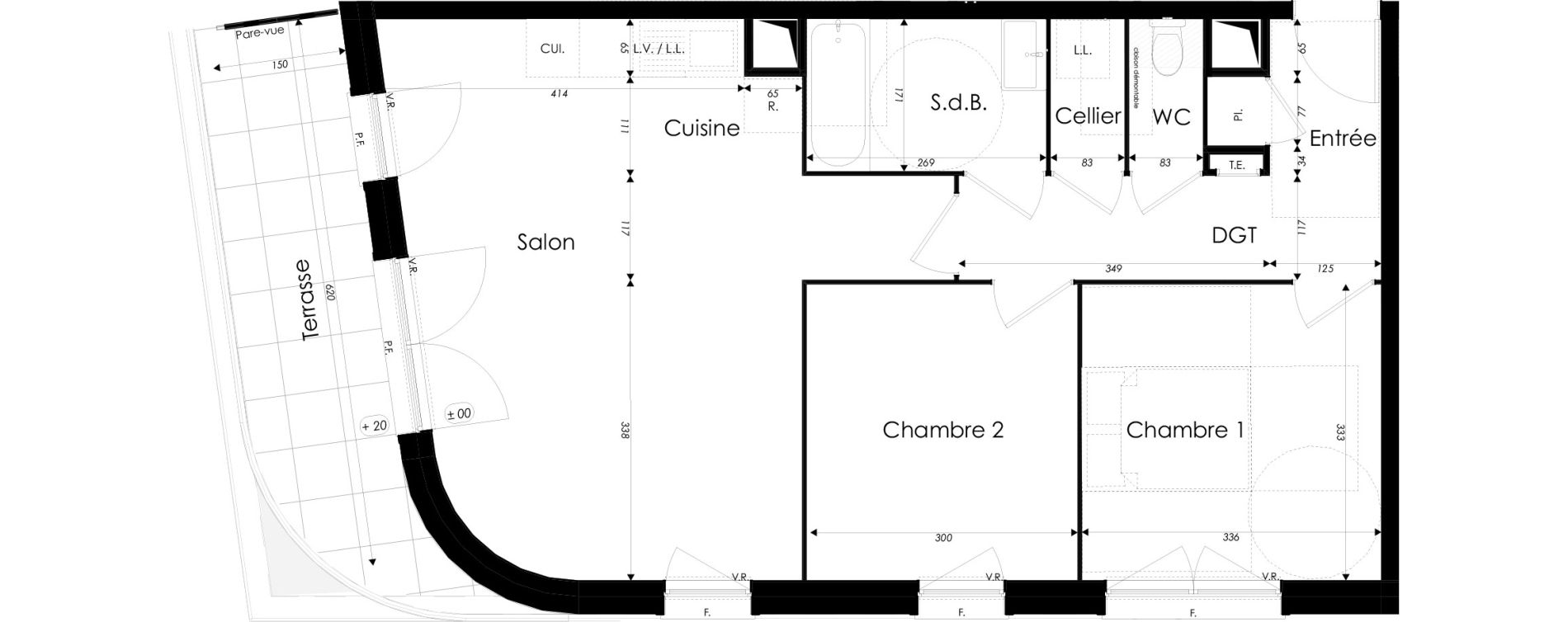 Appartement T3 de 65,90 m2 &agrave; Dunkerque Citadelle - victoire - grand large