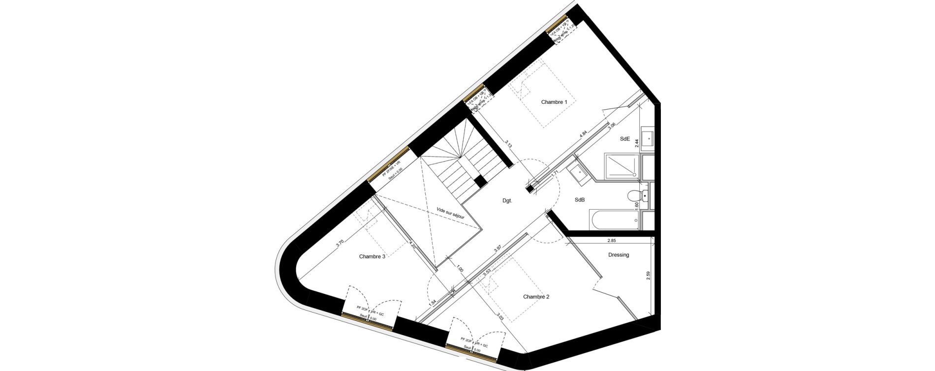Duplex T5 de 137,36 m2 &agrave; Dunkerque Citadelle - victoire - grand large
