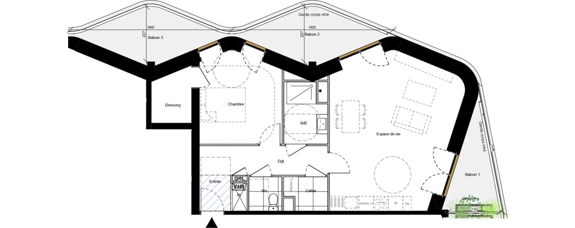 Appartement T2 de 62,41 m2 &agrave; Dunkerque Citadelle - victoire - grand large