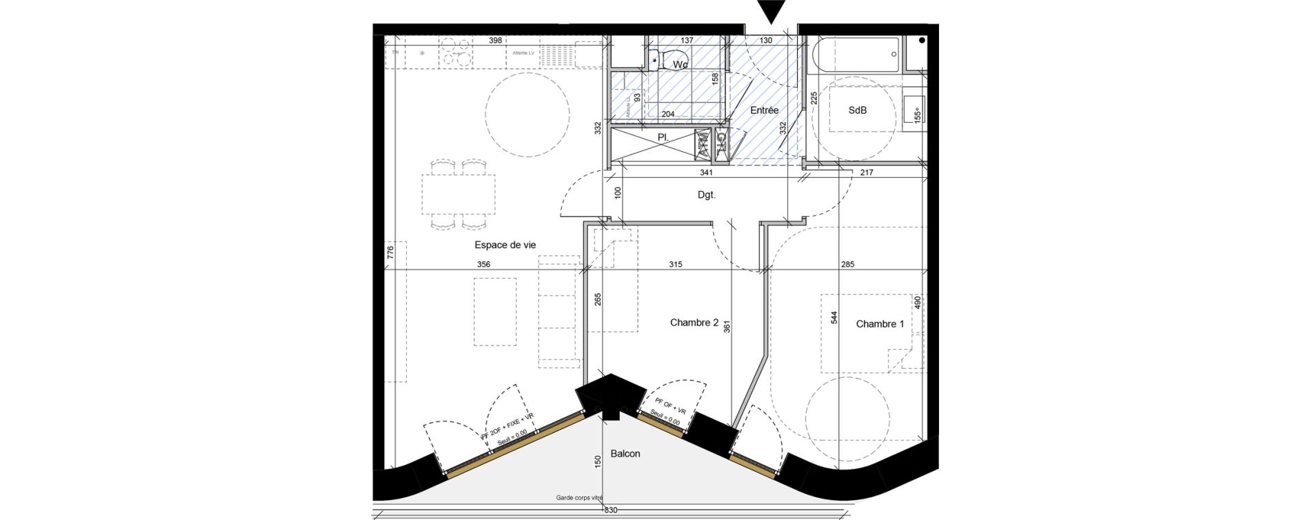 Appartement T3 de 65,69 m2 &agrave; Dunkerque Citadelle - victoire - grand large