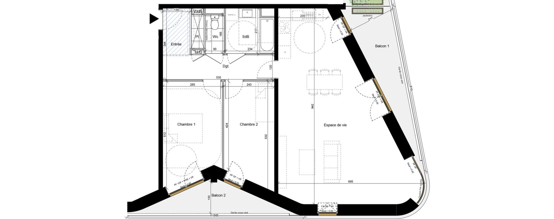 Appartement T3 de 85,32 m2 &agrave; Dunkerque Citadelle - victoire - grand large