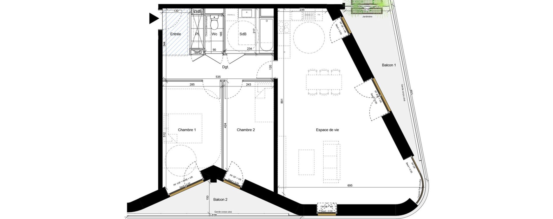 Appartement T3 de 85,32 m2 &agrave; Dunkerque Citadelle - victoire - grand large