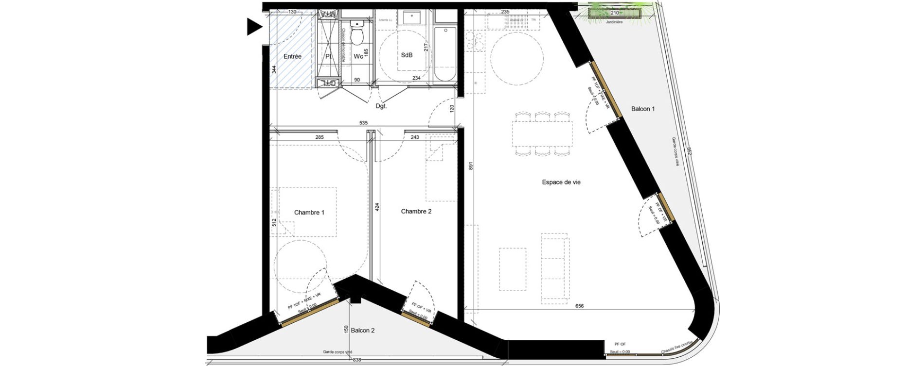 Appartement T3 de 85,32 m2 &agrave; Dunkerque Citadelle - victoire - grand large