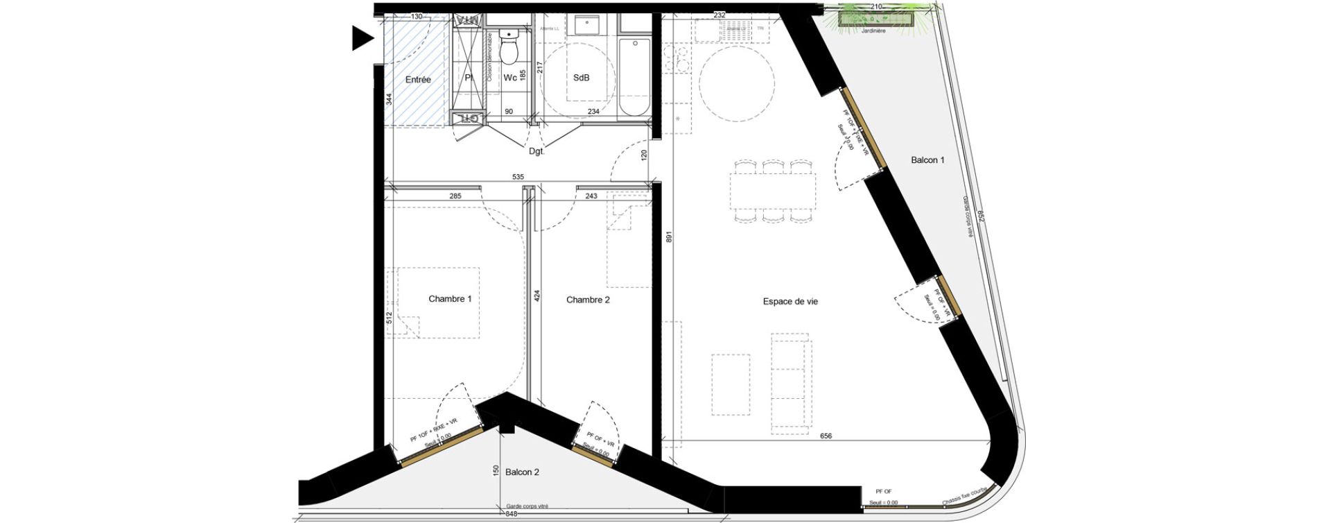 Appartement T3 de 85,32 m2 &agrave; Dunkerque Citadelle - victoire - grand large