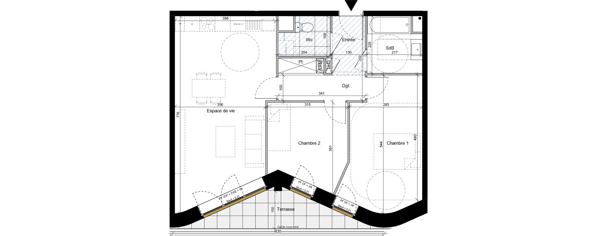 Appartement T3 de 65,69 m2 &agrave; Dunkerque Citadelle - victoire - grand large