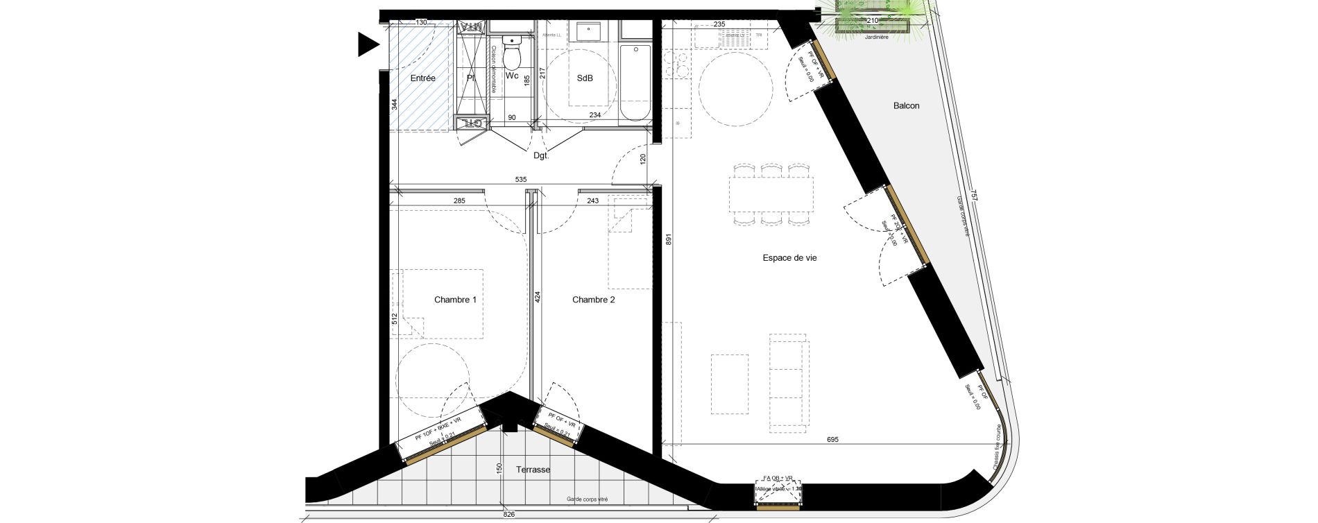 Appartement T3 de 85,32 m2 &agrave; Dunkerque Citadelle - victoire - grand large