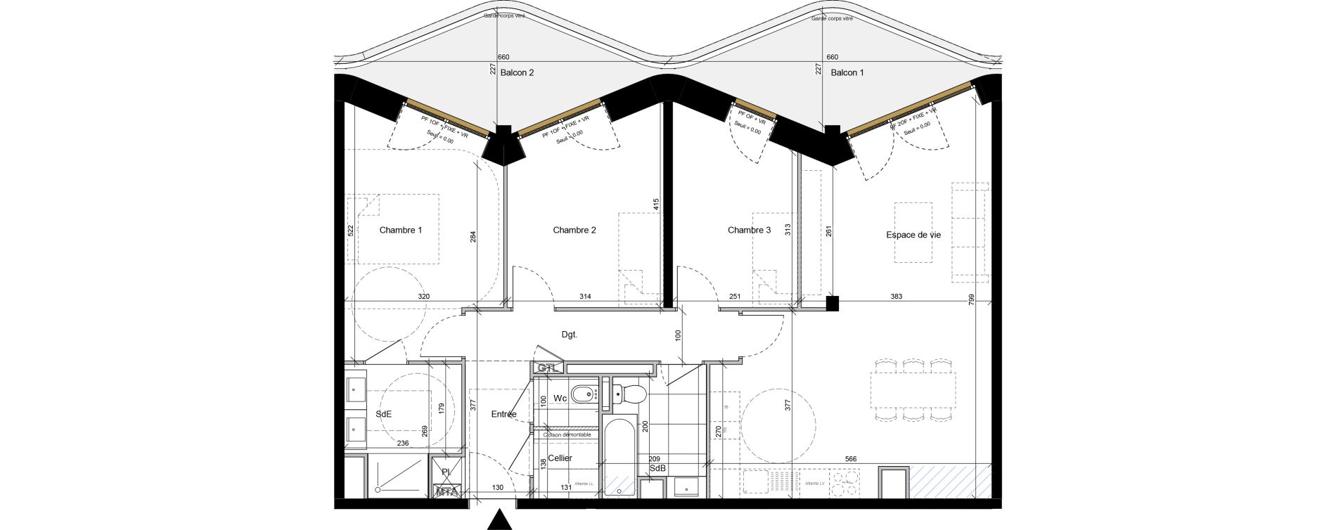 Appartement T4 de 90,46 m2 &agrave; Dunkerque Citadelle - victoire - grand large