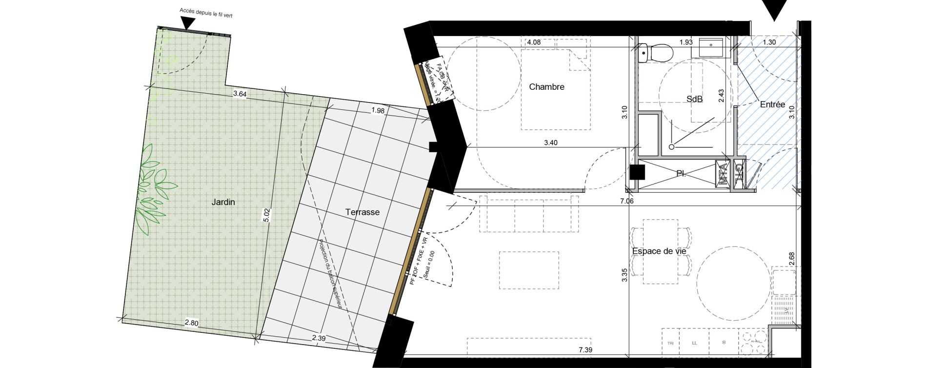 Appartement T2 de 45,68 m2 &agrave; Dunkerque Citadelle - victoire - grand large