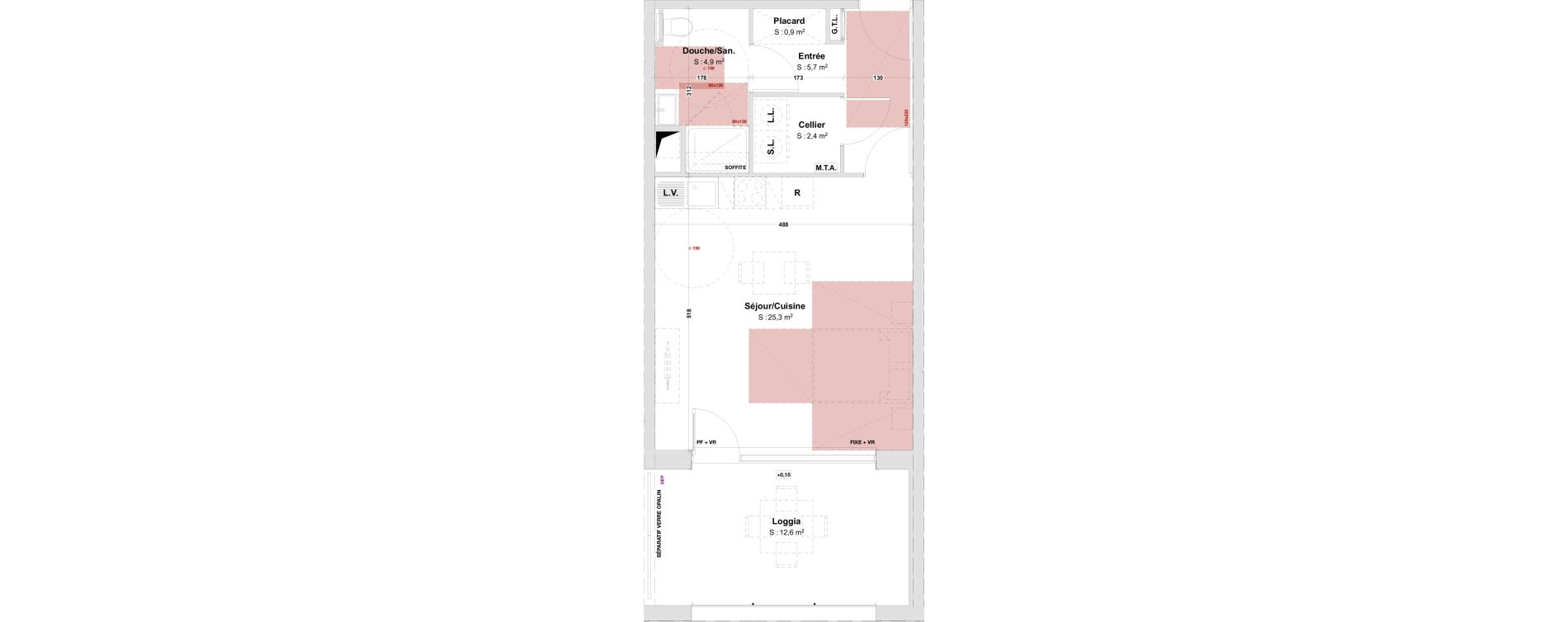 Appartement T1 de 39,20 m2 &agrave; Dunkerque Citadelle - victoire - grand large