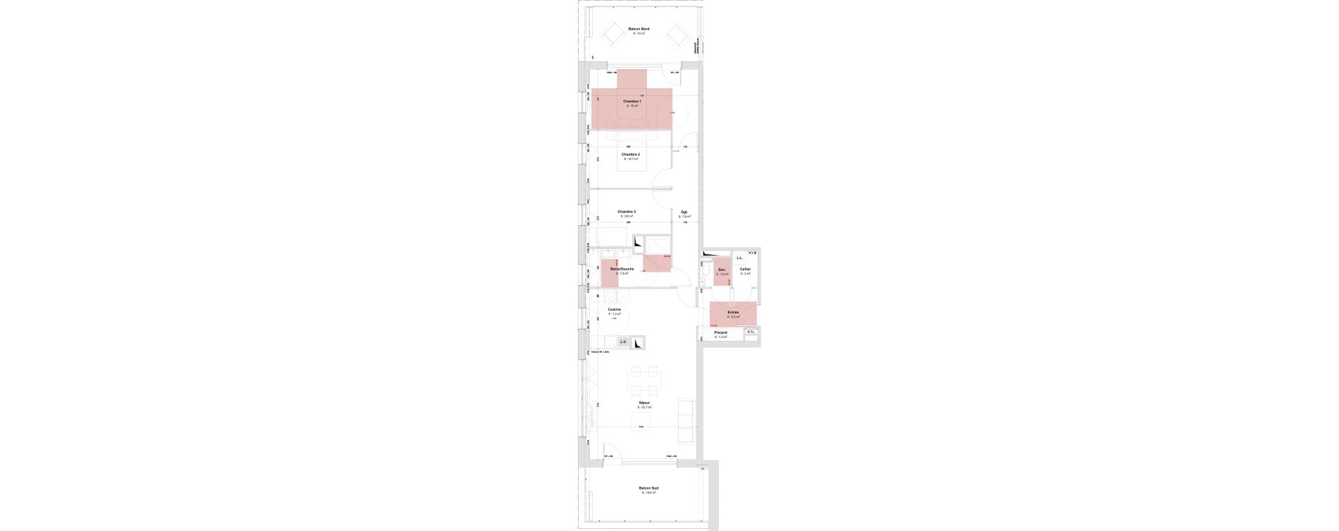 Appartement T4 de 103,20 m2 &agrave; Dunkerque Citadelle - victoire - grand large
