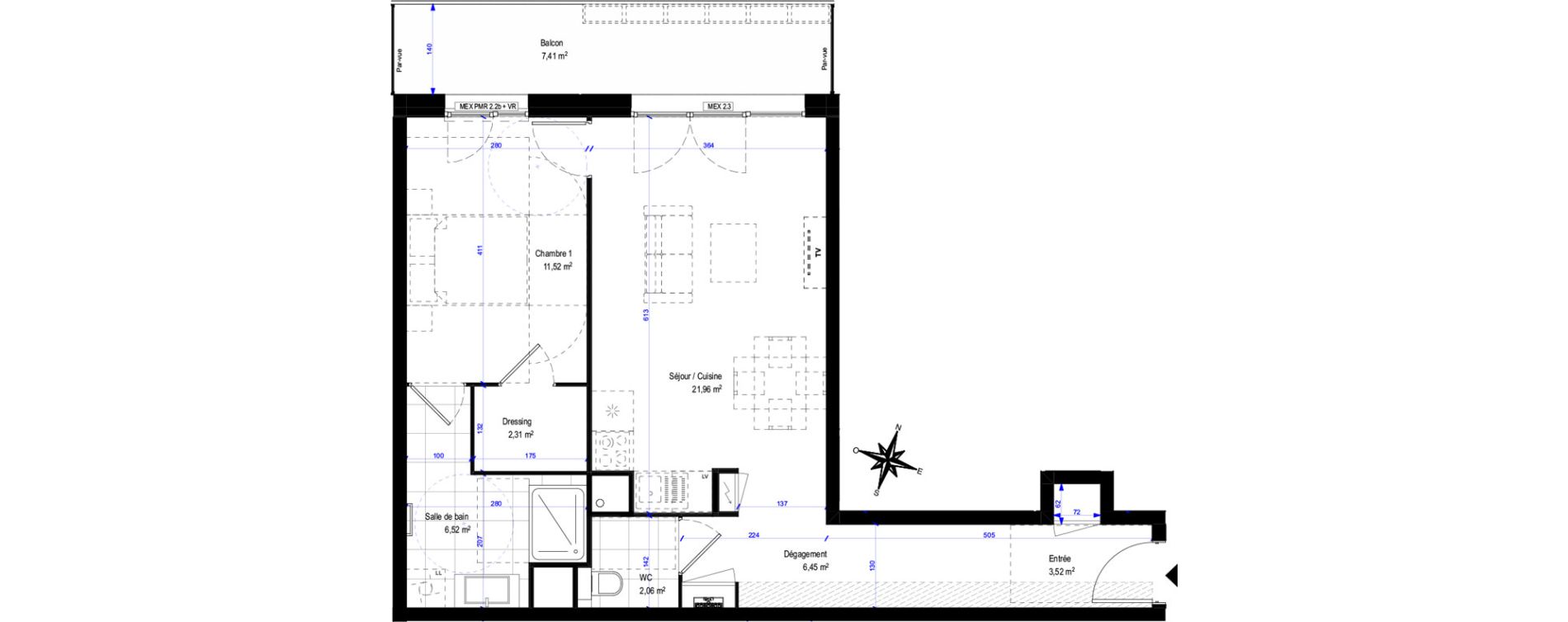 Appartement T2 de 54,34 m2 &agrave; Dunkerque Citadelle - victoire - grand large