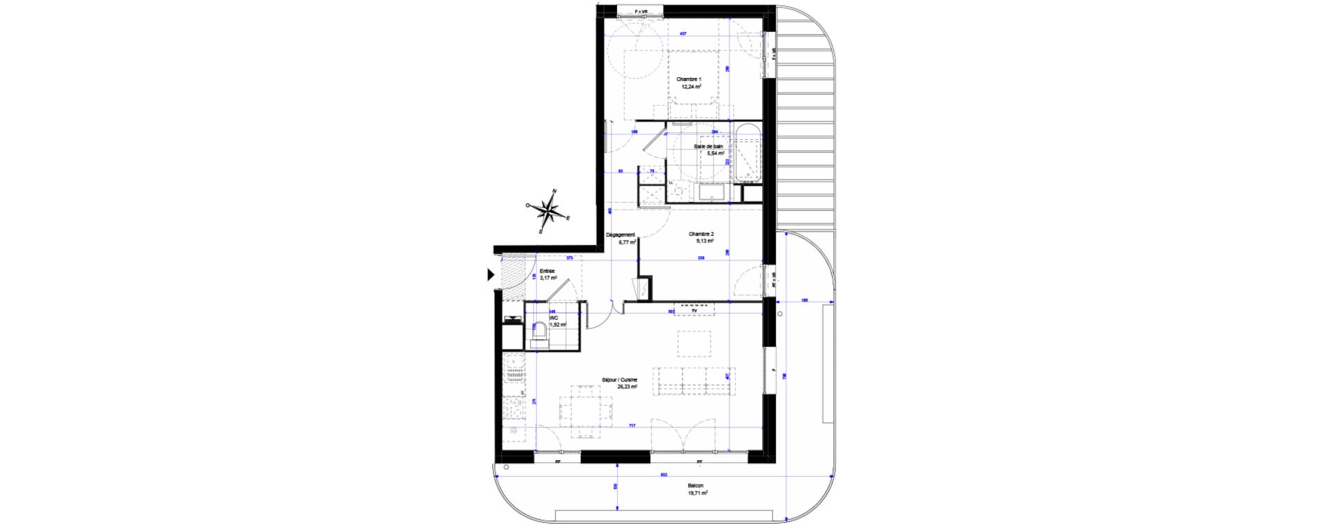 Appartement T3 de 65,00 m2 &agrave; Dunkerque Citadelle - victoire - grand large