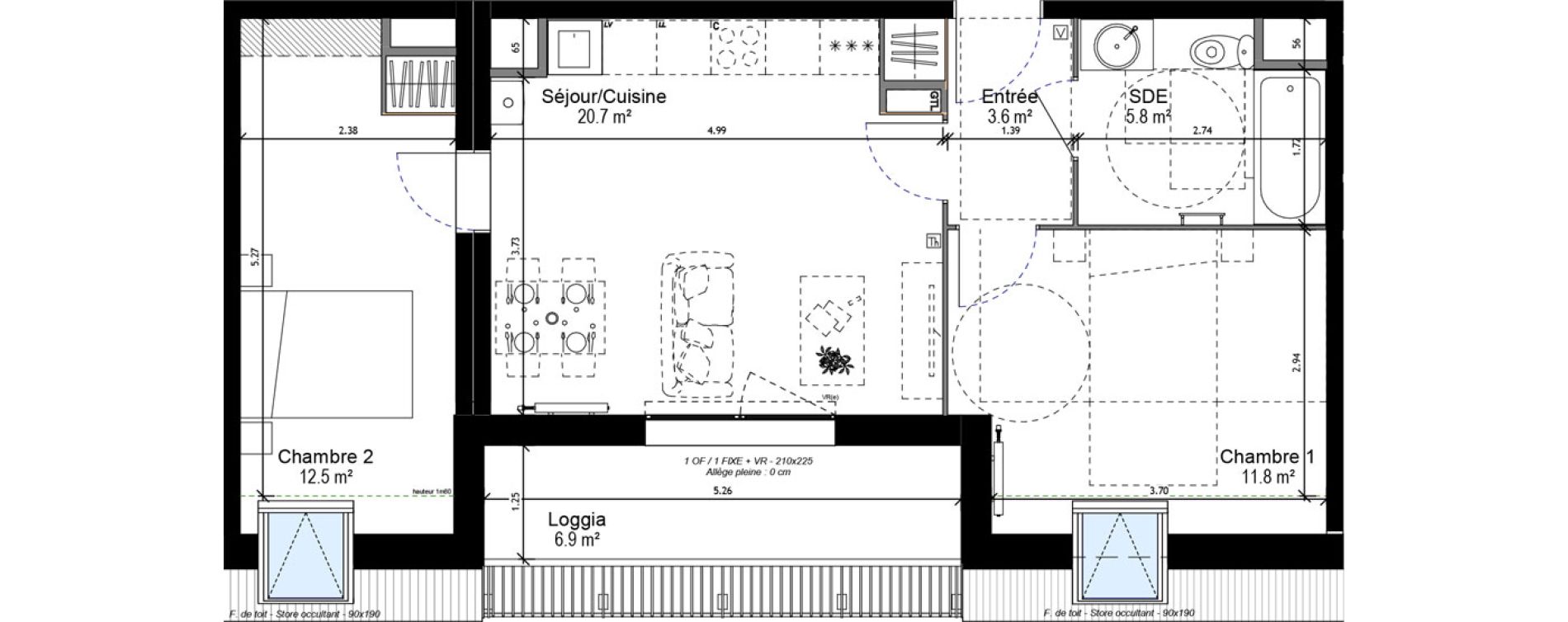 Appartement T3 de 54,40 m2 &agrave; Emmerin Centre