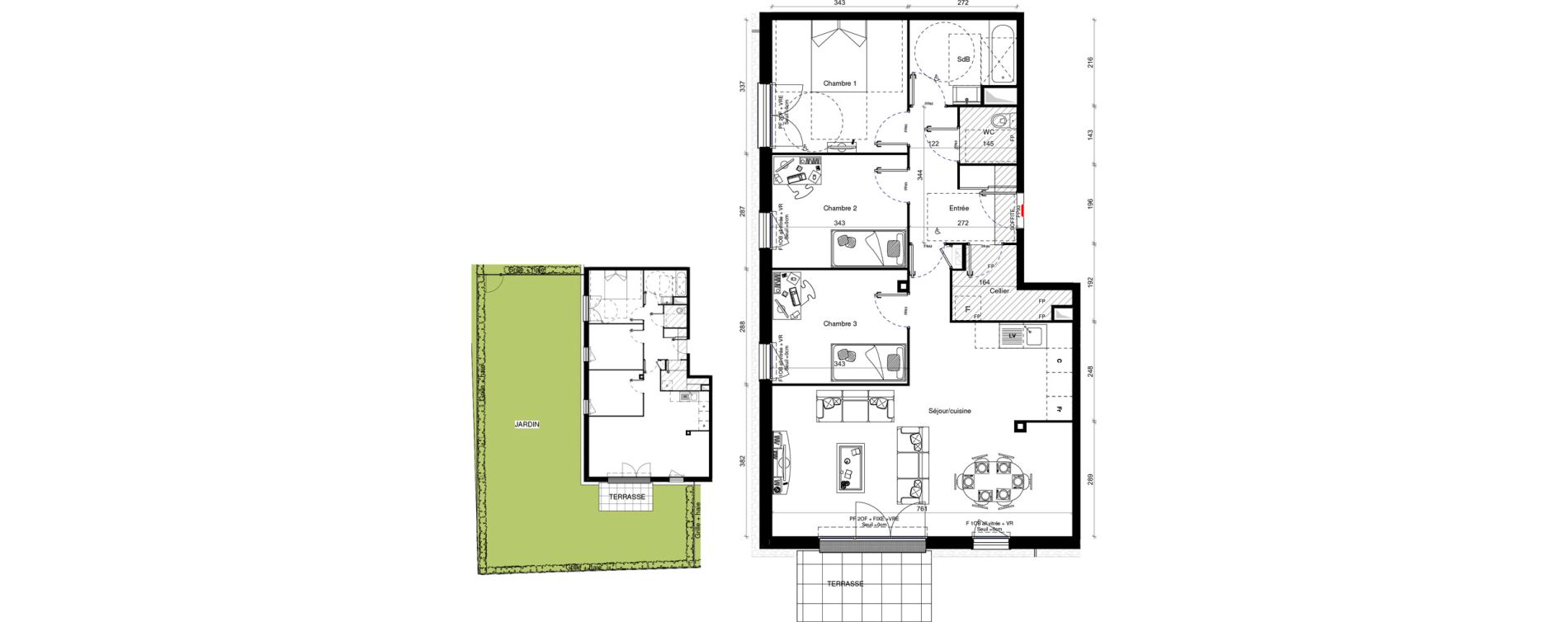 Appartement T4 de 87,10 m2 &agrave; Erquinghem-Lys Centre