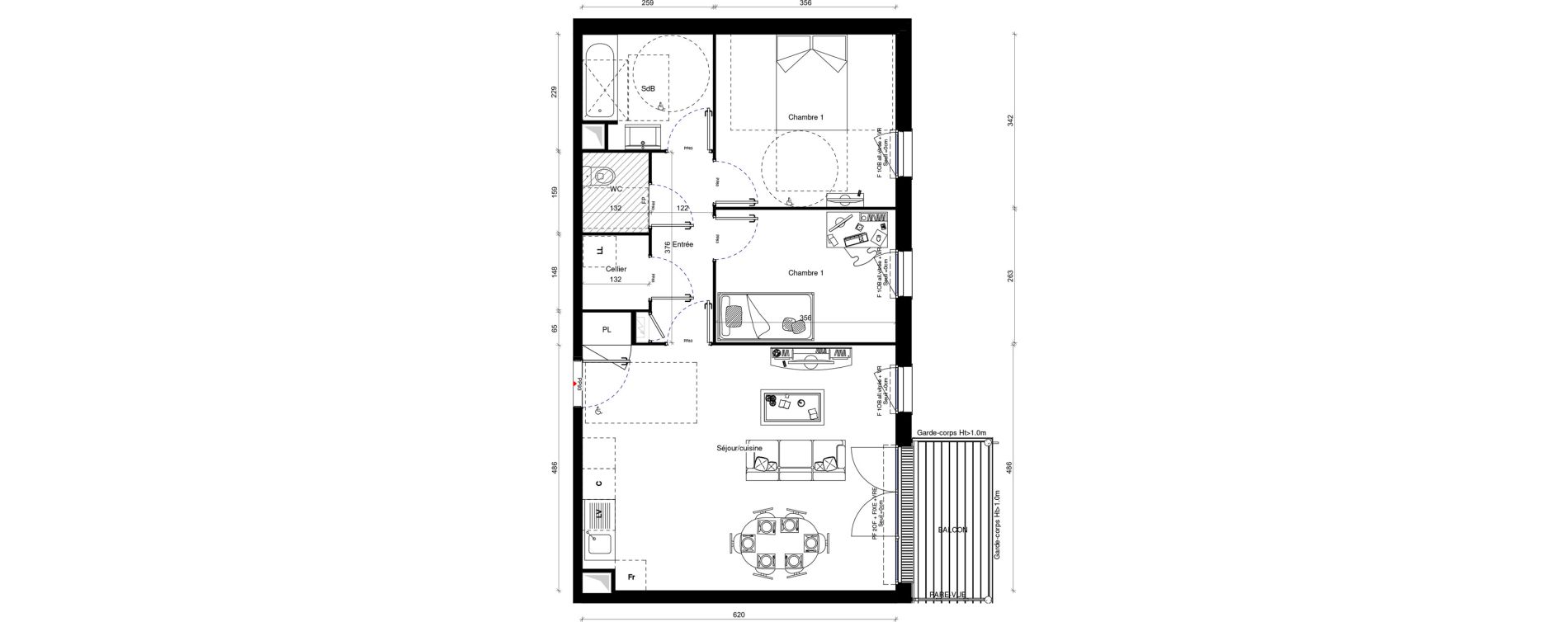 Appartement T3 de 66,30 m2 &agrave; Erquinghem-Lys Centre