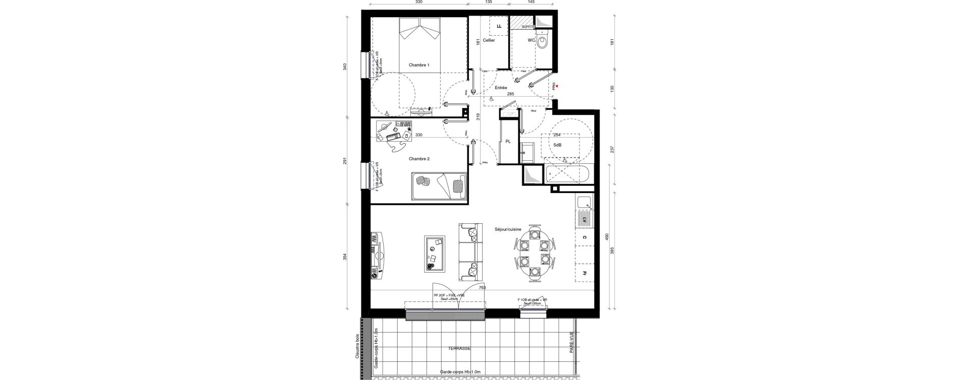 Appartement T3 de 68,40 m2 &agrave; Erquinghem-Lys Centre