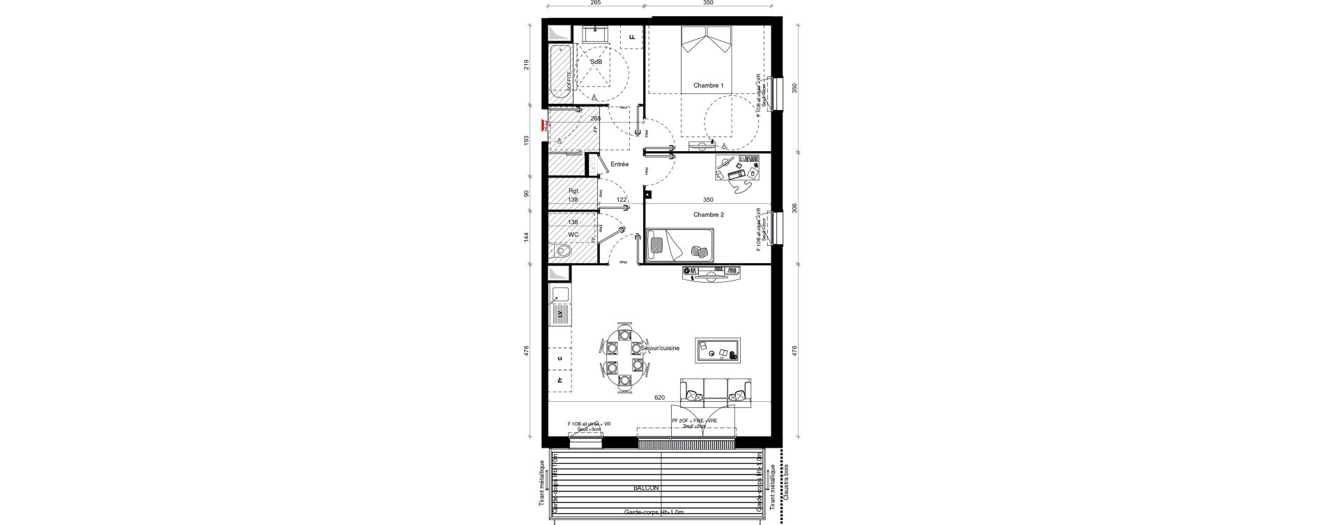 Appartement T3 de 68,70 m2 &agrave; Erquinghem-Lys Centre