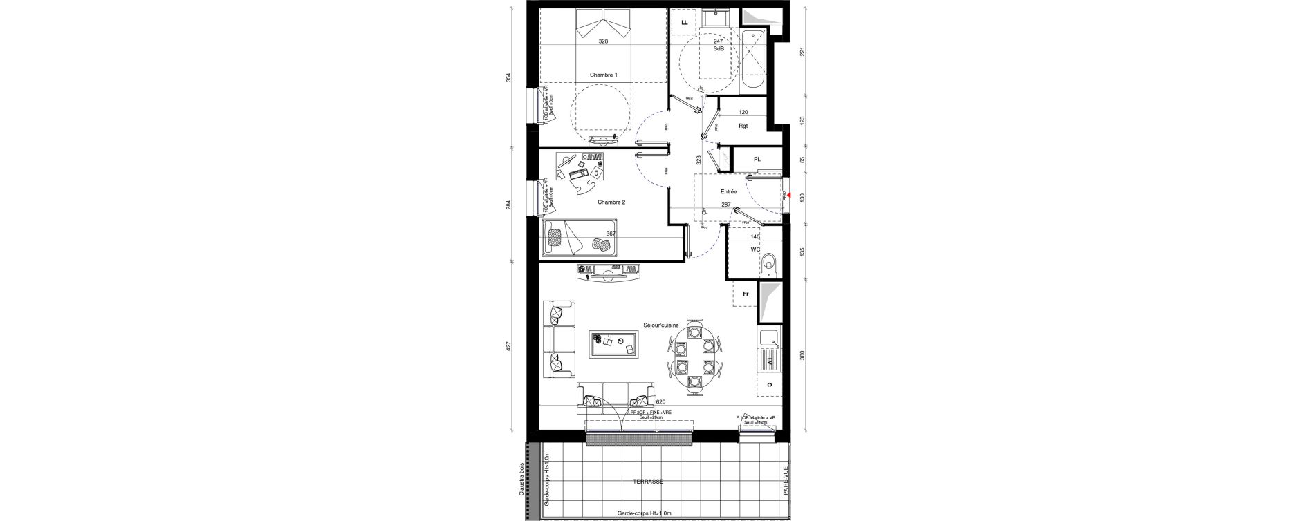 Appartement T3 de 62,80 m2 &agrave; Erquinghem-Lys Centre