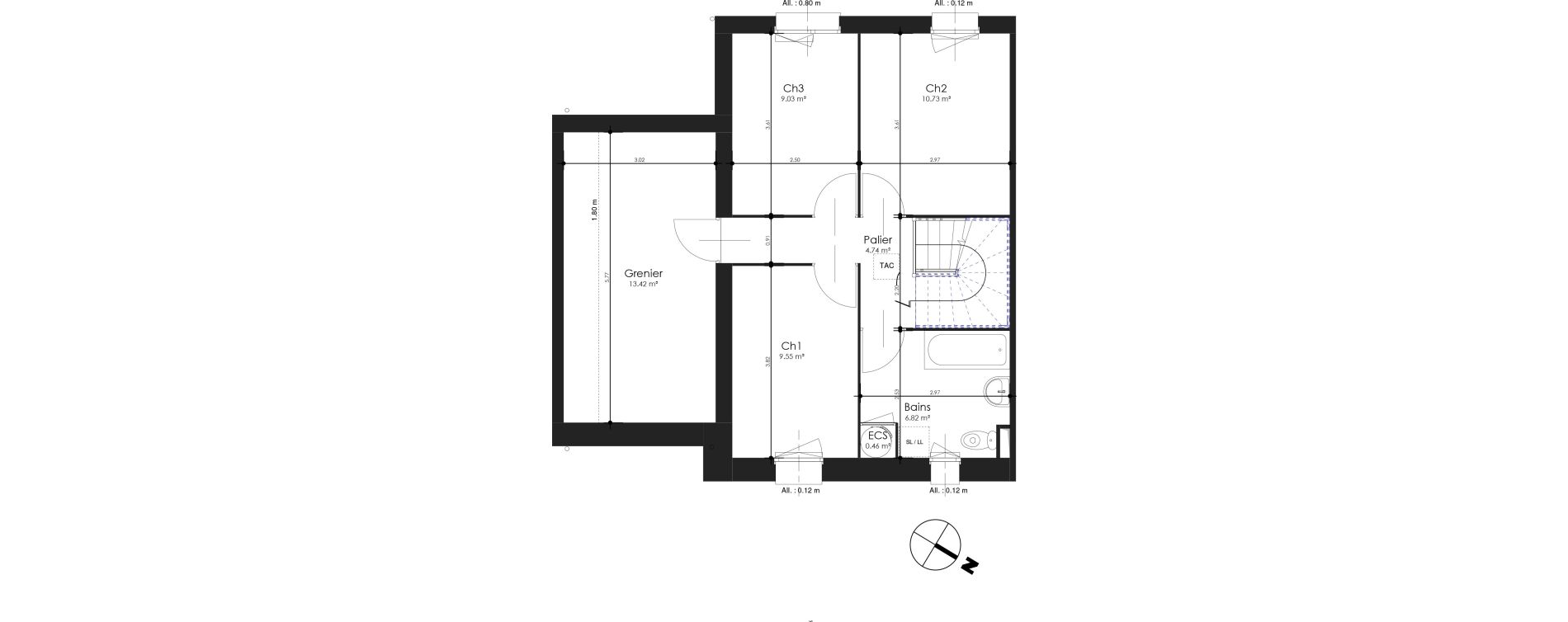 Maison T4 bis de 94,82 m2 &agrave; Estaires Centre
