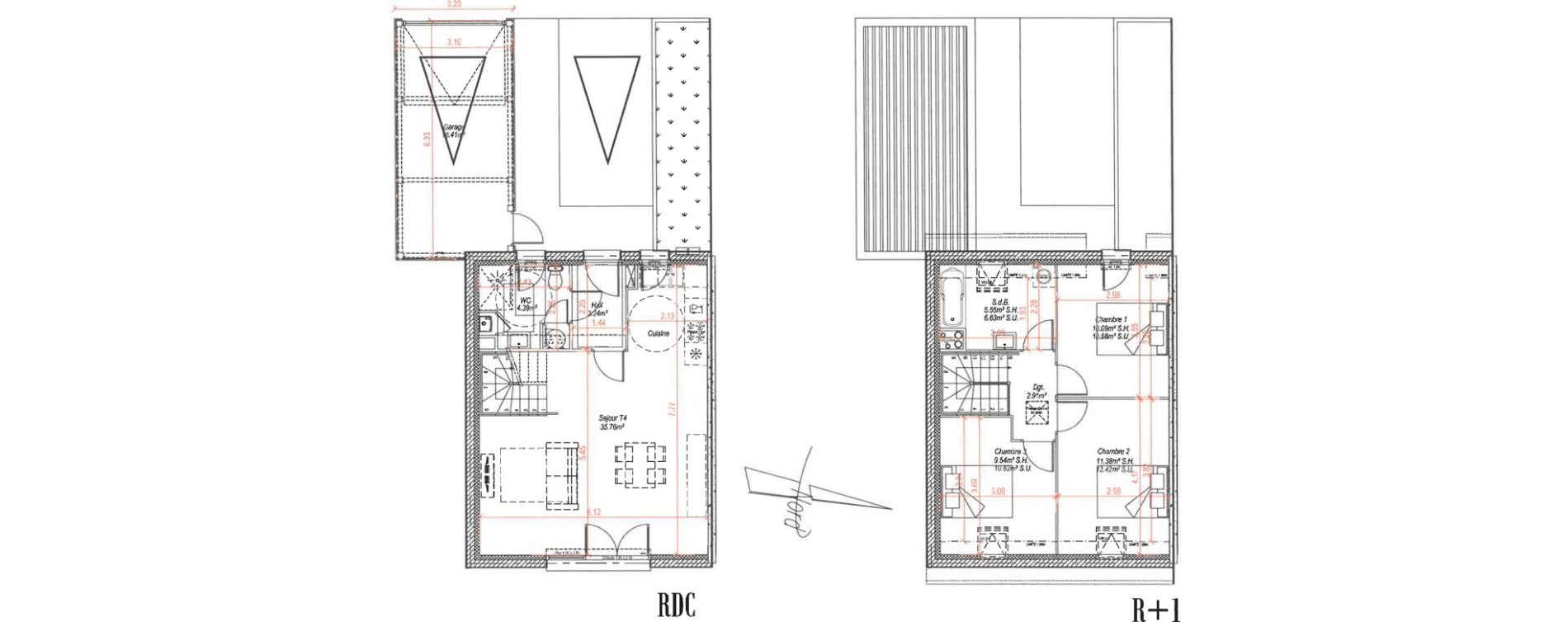 Maison T4 de 82,86 m2 &agrave; Flines-Lez-Raches Centre
