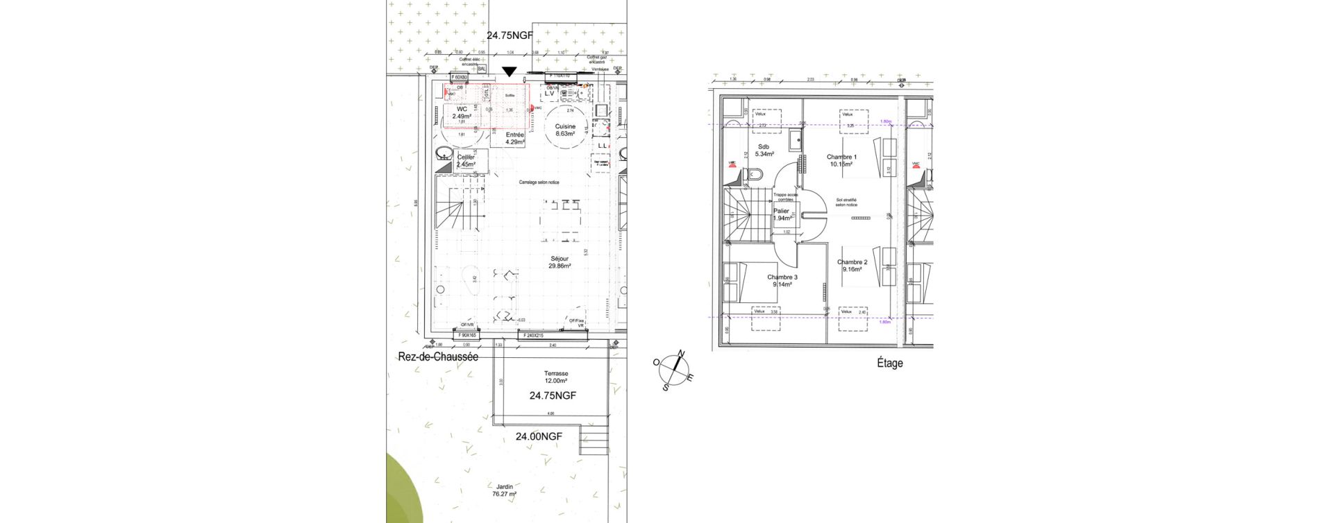 Maison T4 de 83,45 m2 &agrave; Halluin Mont fleuri