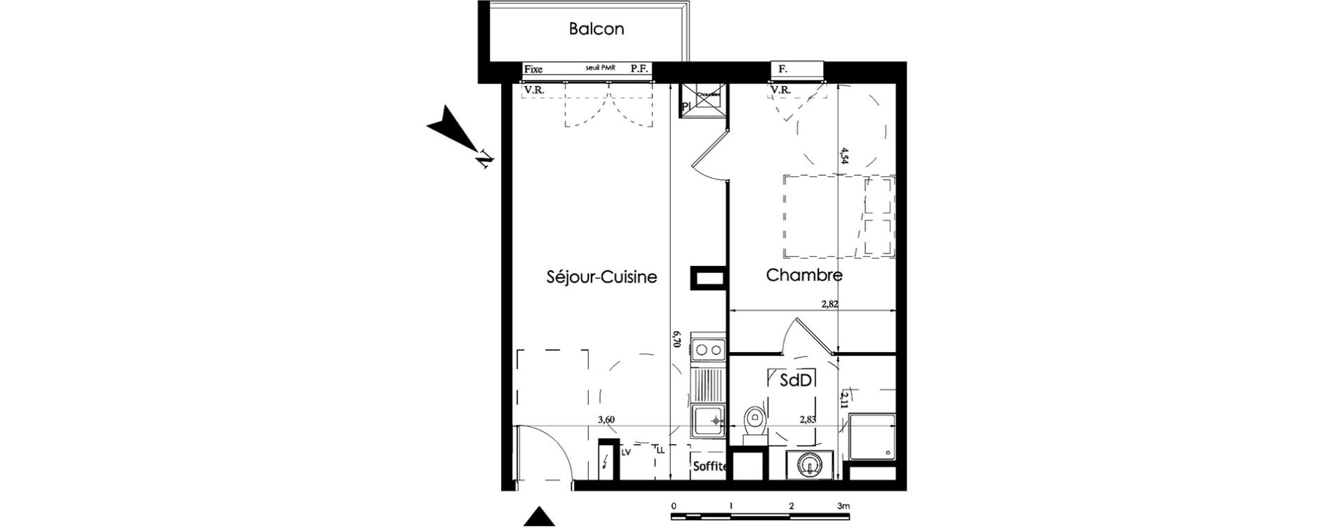Appartement T2 de 41,50 m2 &agrave; Halluin Centre