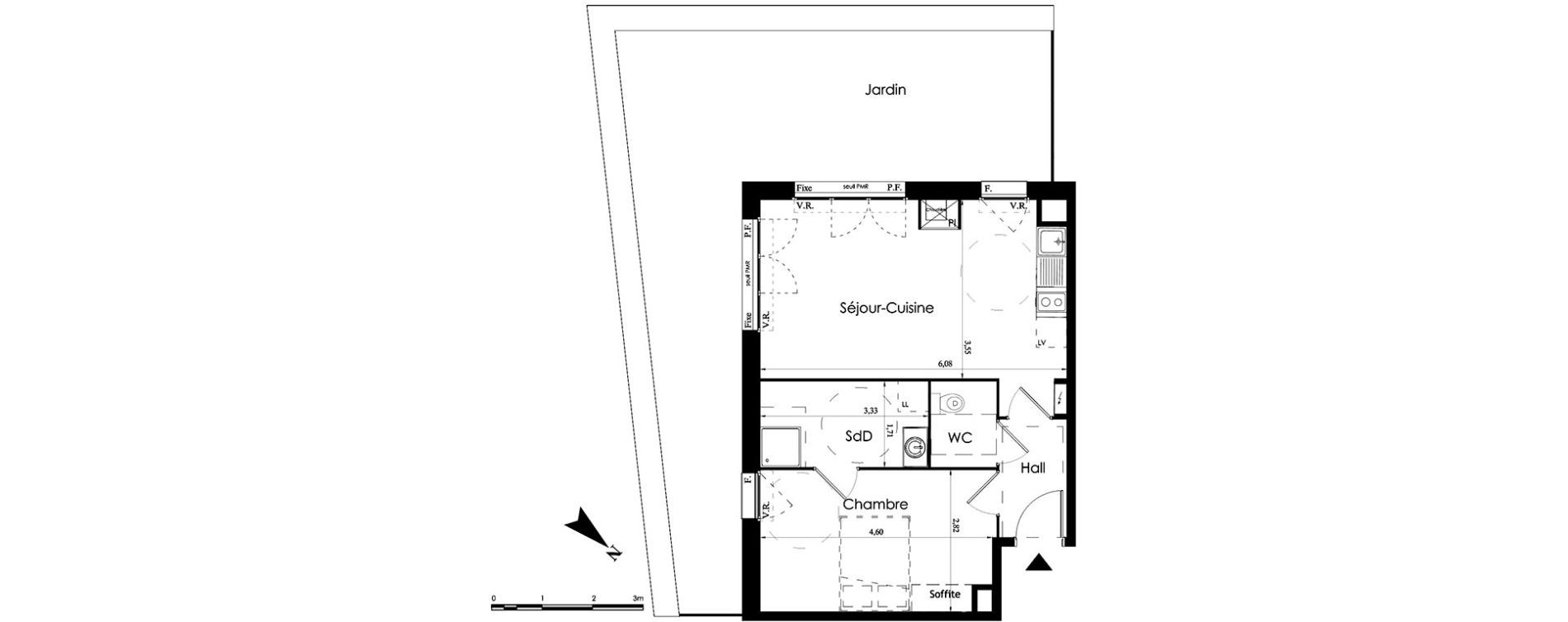 Appartement T2 de 46,00 m2 &agrave; Halluin Centre