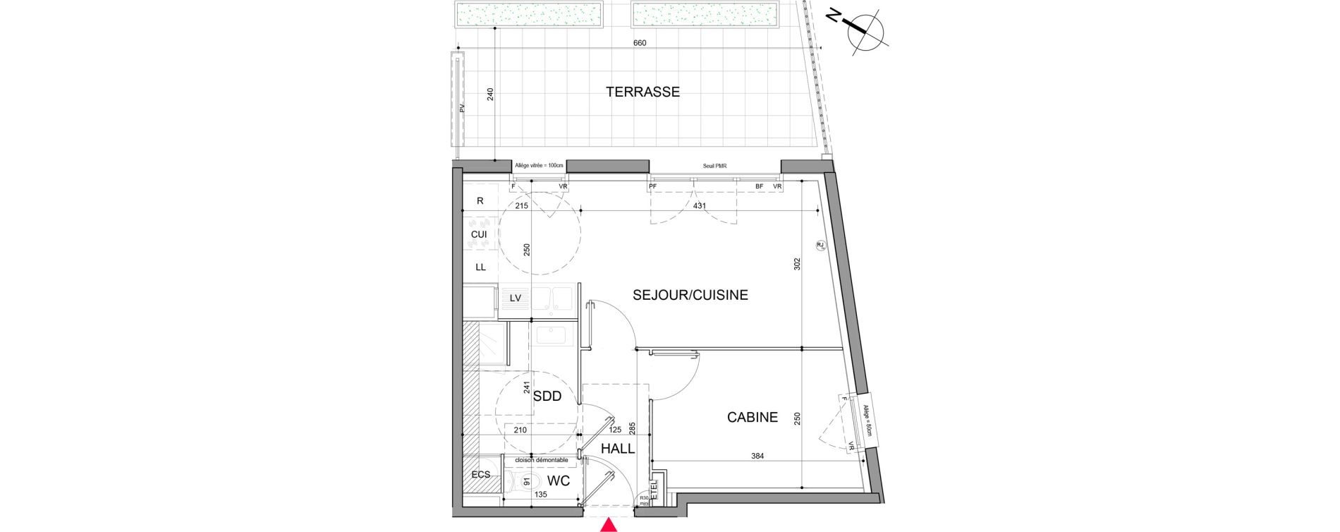 Appartement T2 de 38,00 m2 &agrave; Halluin Centre