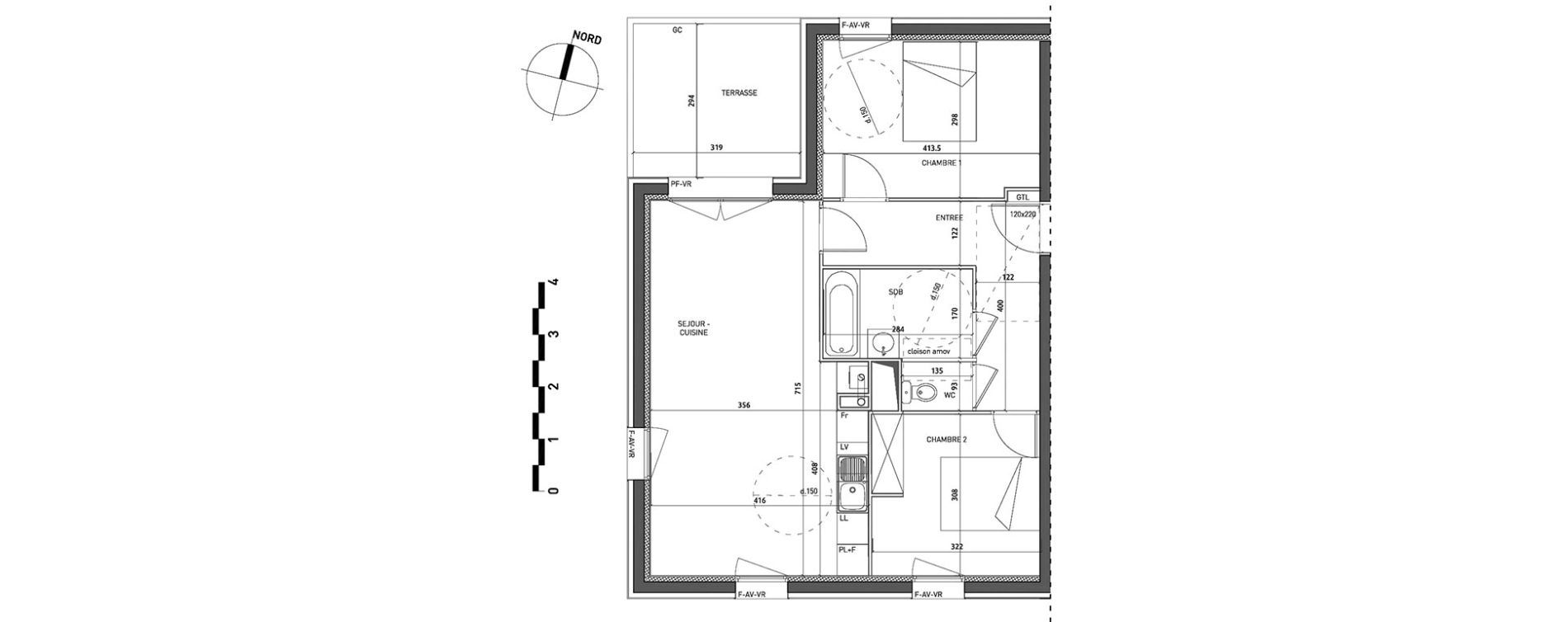 Appartement T3 de 63,25 m2 &agrave; Haubourdin Centre