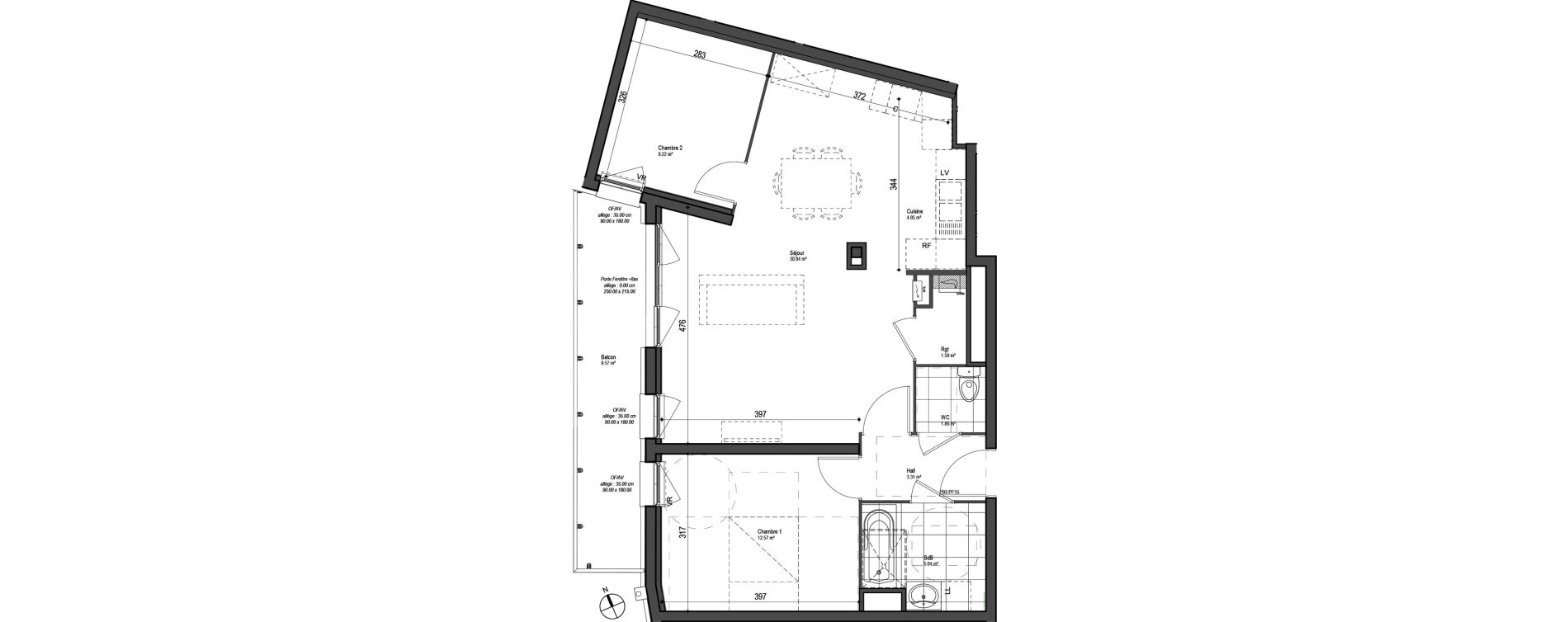 Appartement T3 de 69,28 m2 &agrave; Haubourdin Centre