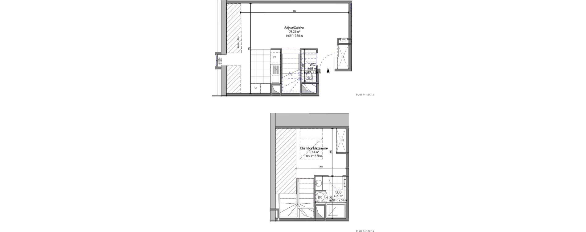 Duplex T1 bis de 43,53 m2 &agrave; Hautmont Cimeti&egrave;re - &eacute;glise