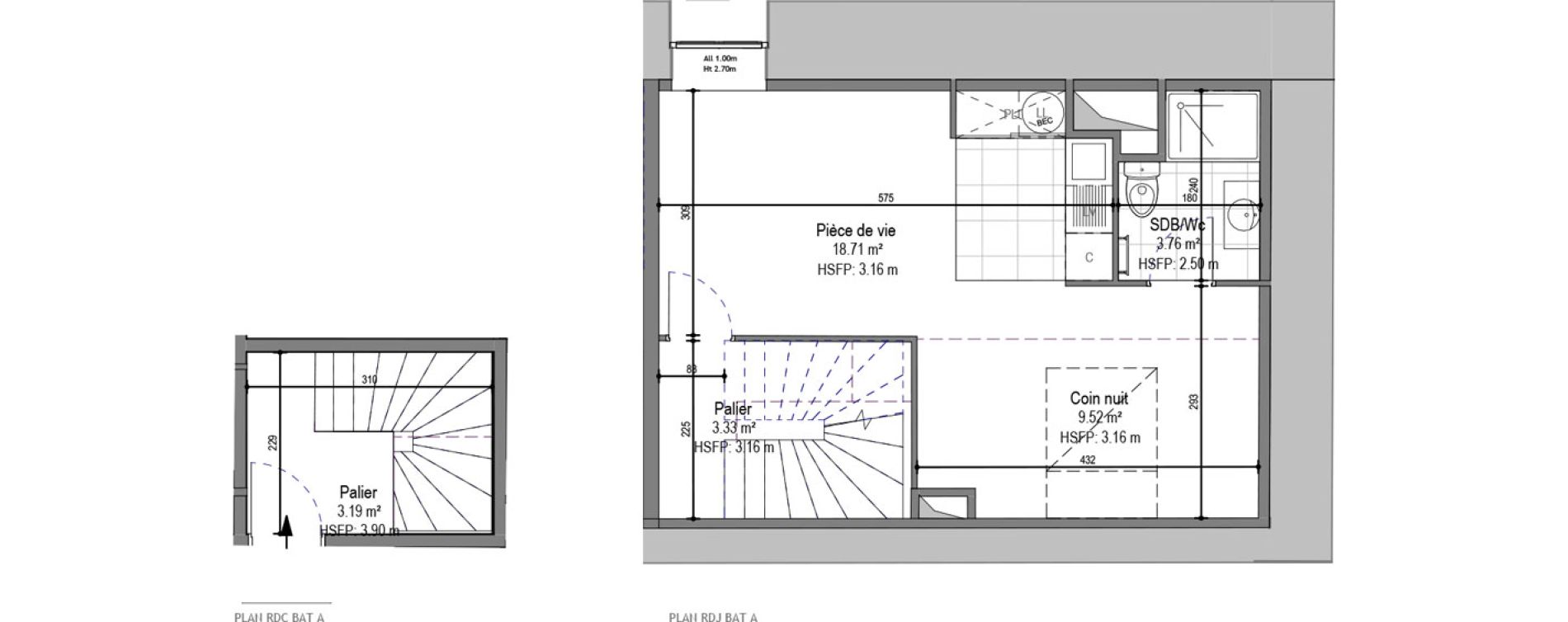 Appartement T1 de 38,51 m2 &agrave; Hautmont Cimeti&egrave;re - &eacute;glise