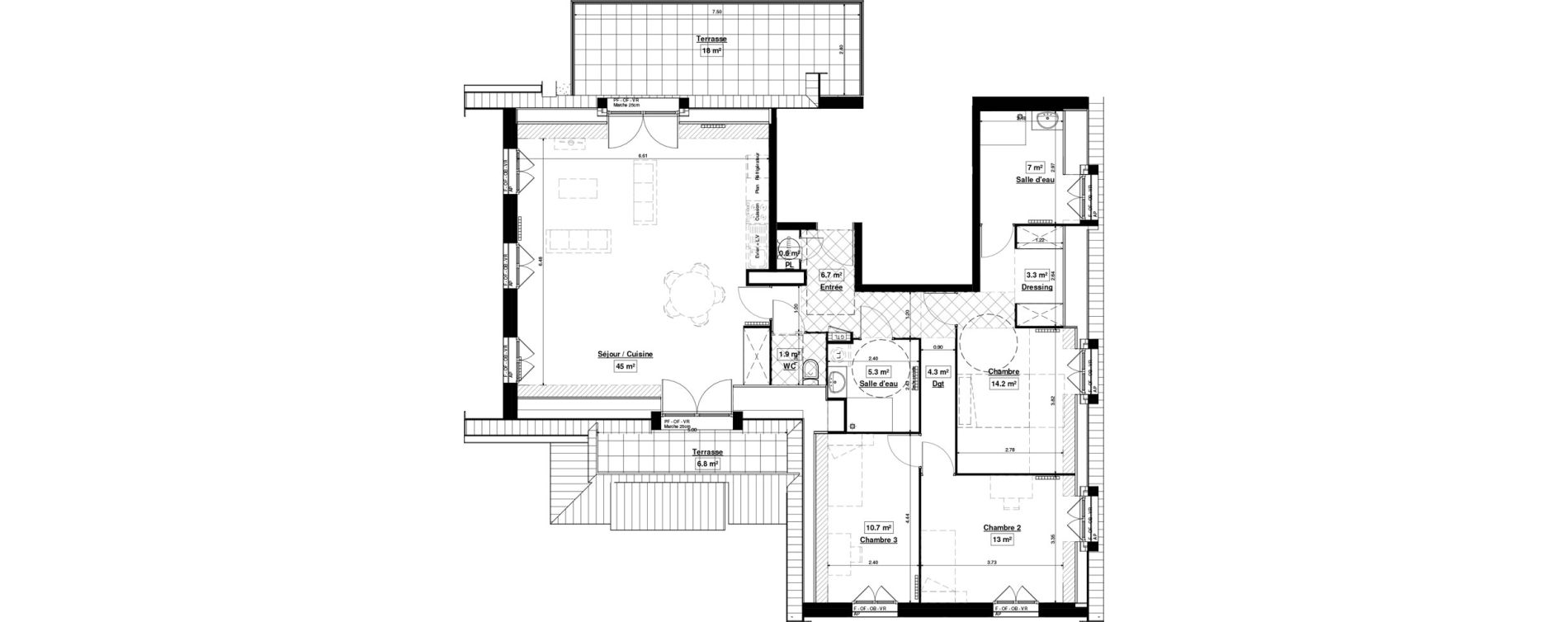 Appartement T4 de 112,10 m2 &agrave; Hem La tribonnerie
