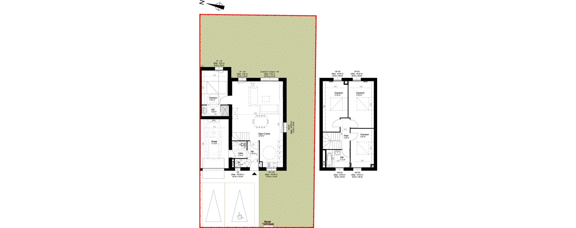 Maison T5 de 109,40 m2 &agrave; Herlies Centre