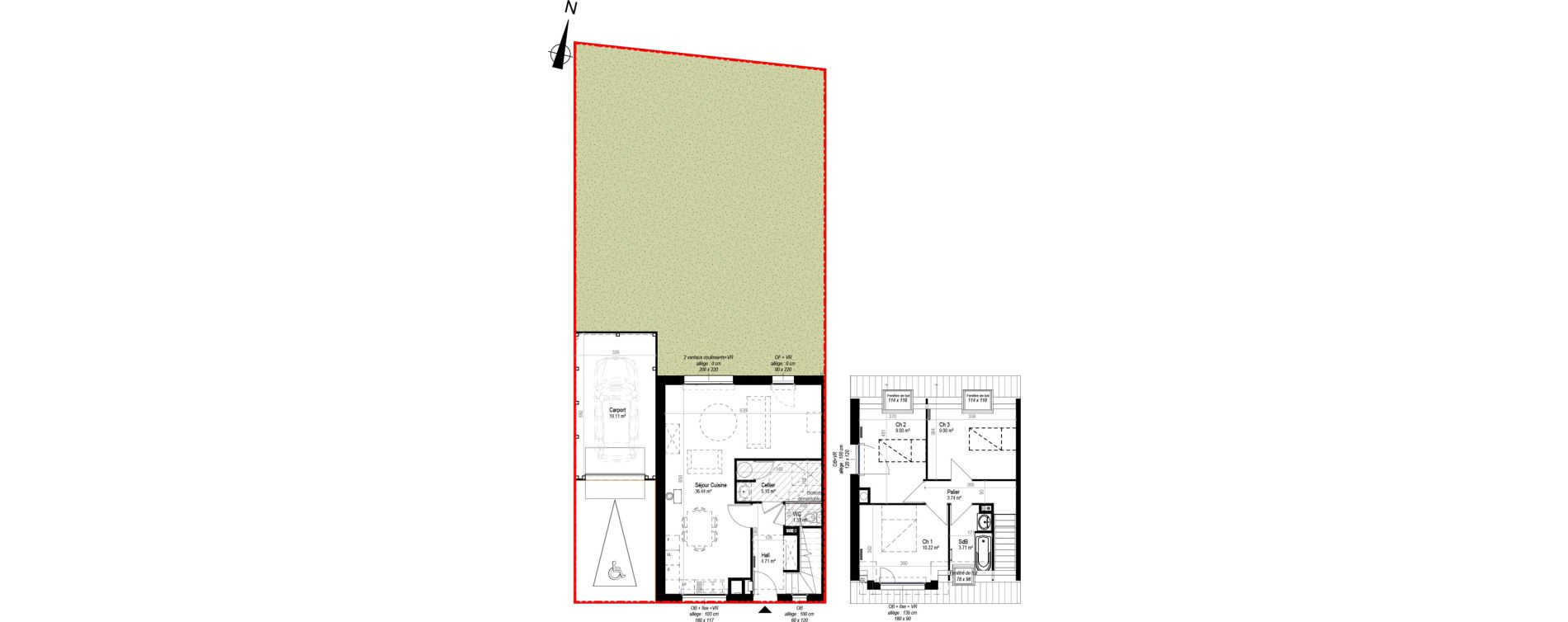 Maison T4 de 84,04 m2 &agrave; Herlies Centre