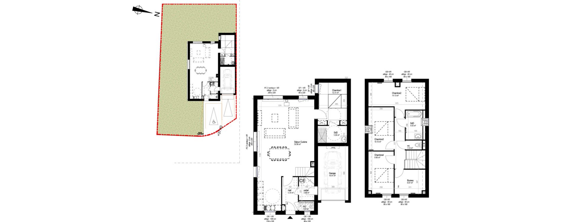 Maison T6 de 131,81 m2 &agrave; Herlies Centre