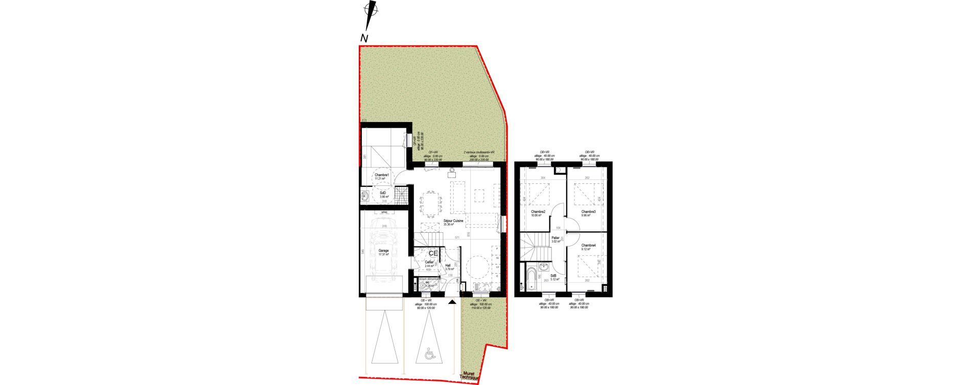 Maison T5 de 95,26 m2 &agrave; Herlies Centre