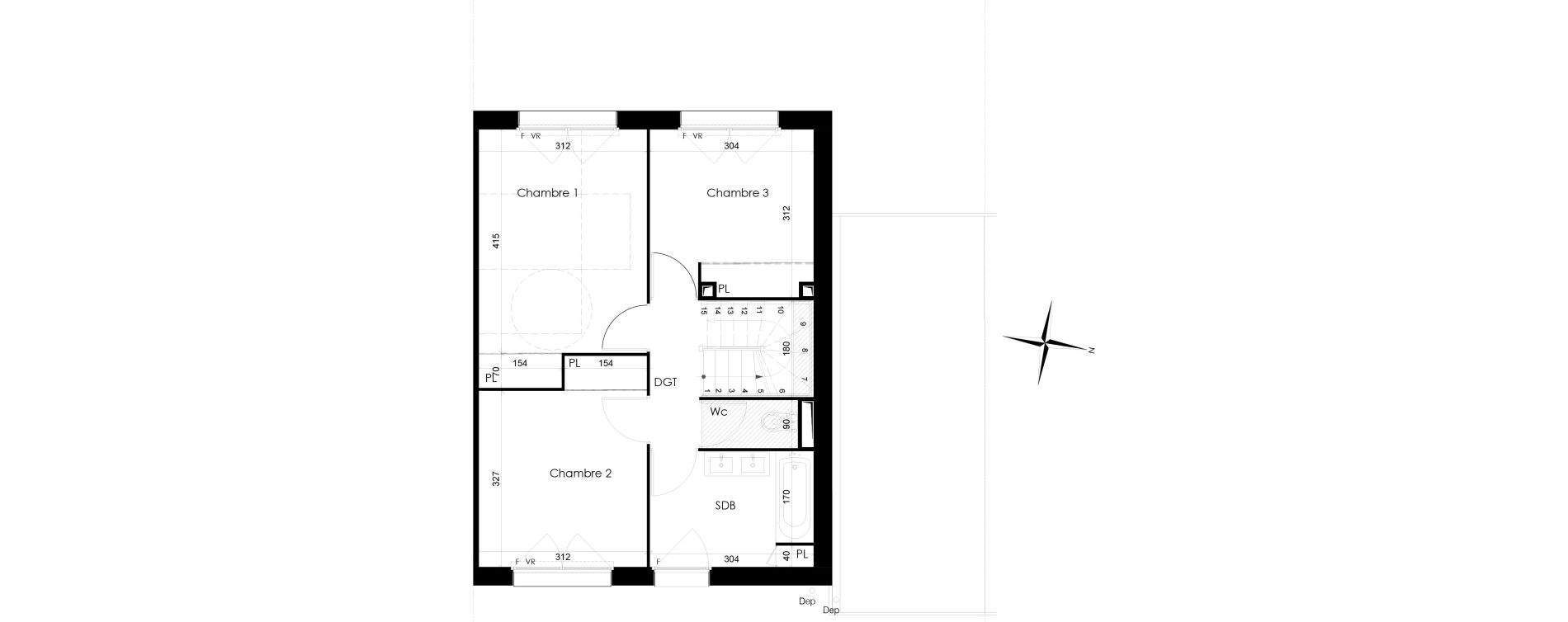 Maison T4 de 91,86 m2 &agrave; Houplines Centre