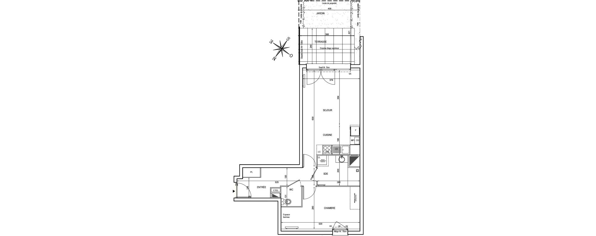 Appartement T2 de 49,23 m2 &agrave; Lambersart Conquerants