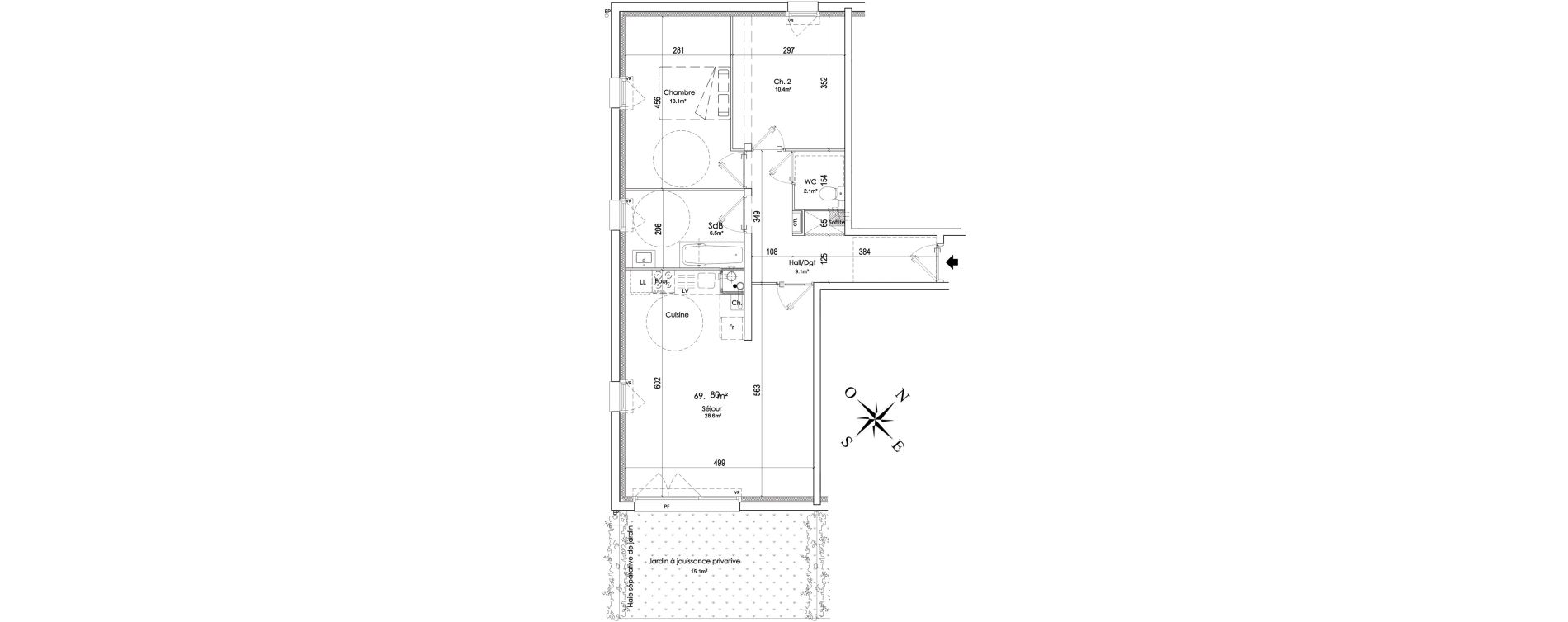 Appartement T3 de 70,00 m2 &agrave; Lannoy Centre