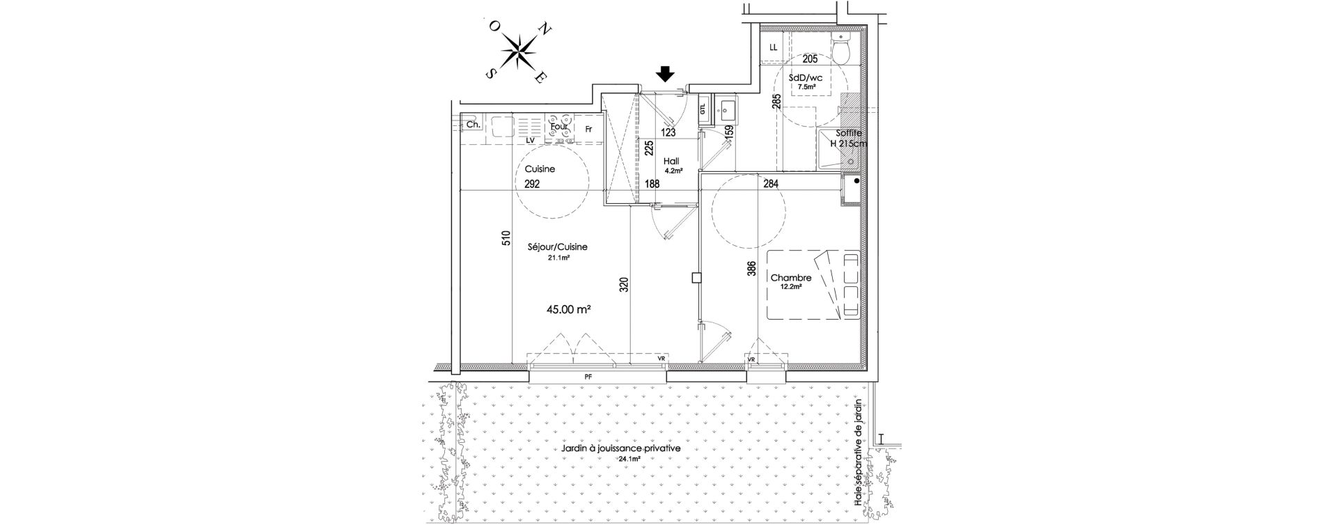 Appartement T2 de 45,00 m2 &agrave; Lannoy Centre