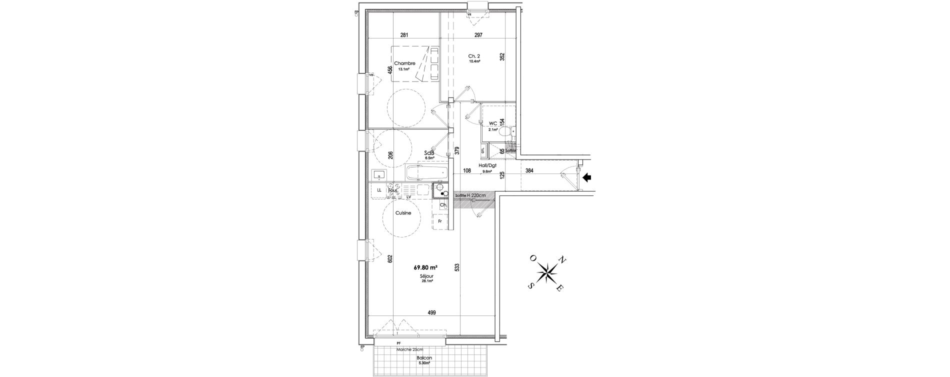 Appartement T3 de 69,80 m2 &agrave; Lannoy Centre