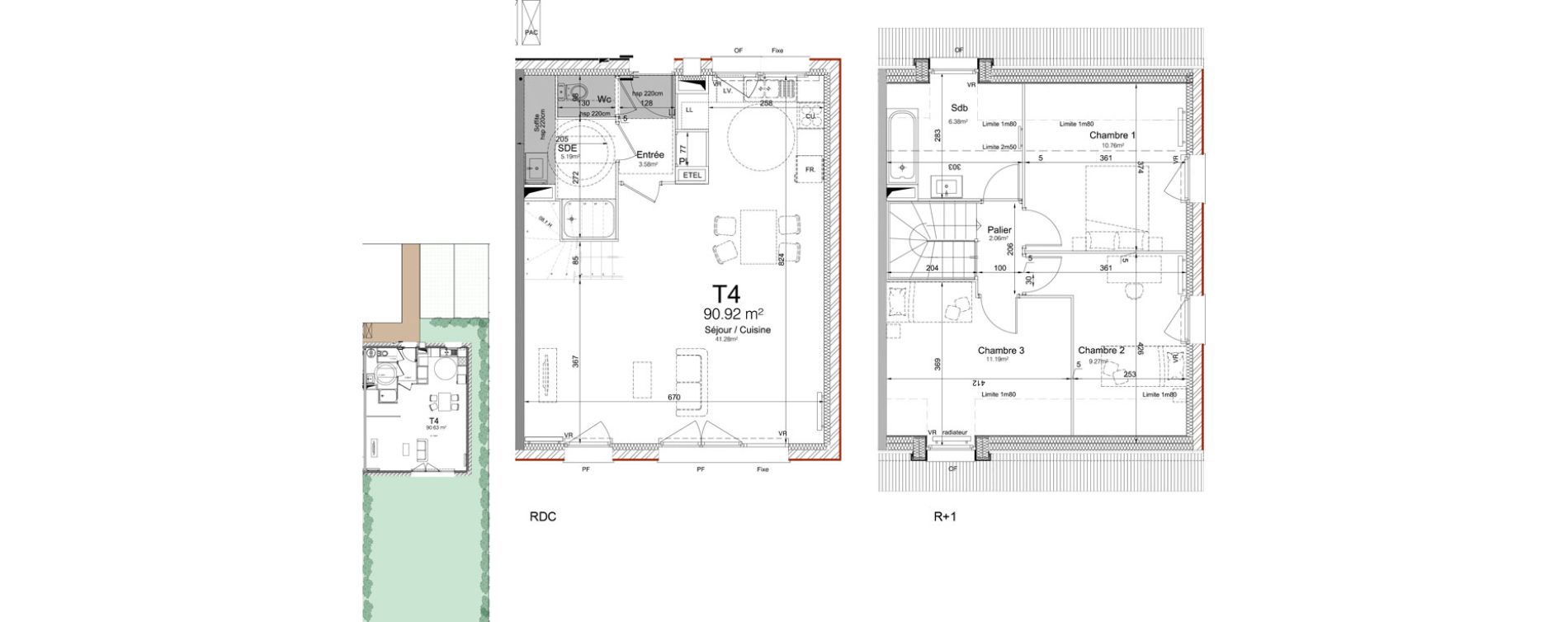 Maison T4 de 90,92 m2 &agrave; Leers Centre