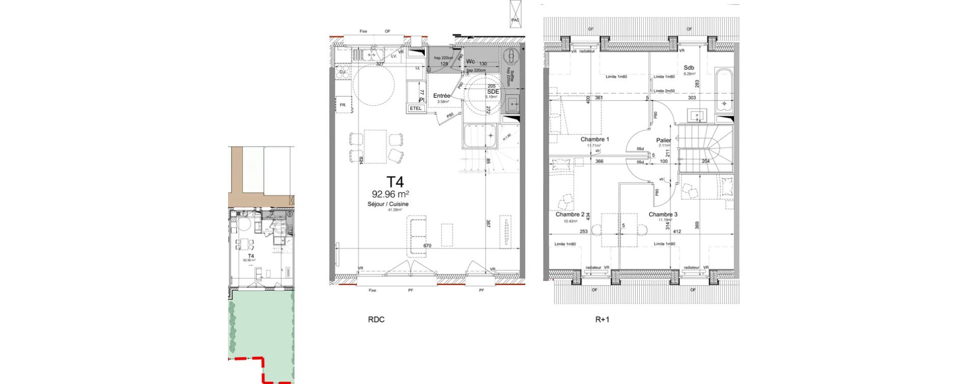 Maison T4 de 92,96 m2 &agrave; Leers Centre