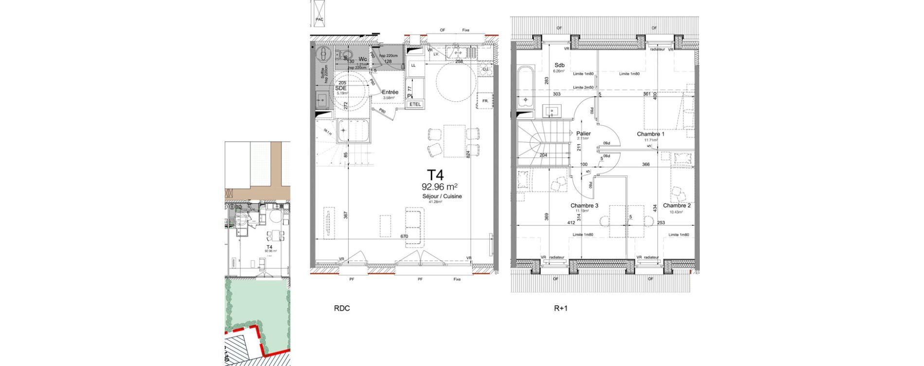 Maison T4 de 92,96 m2 &agrave; Leers Centre